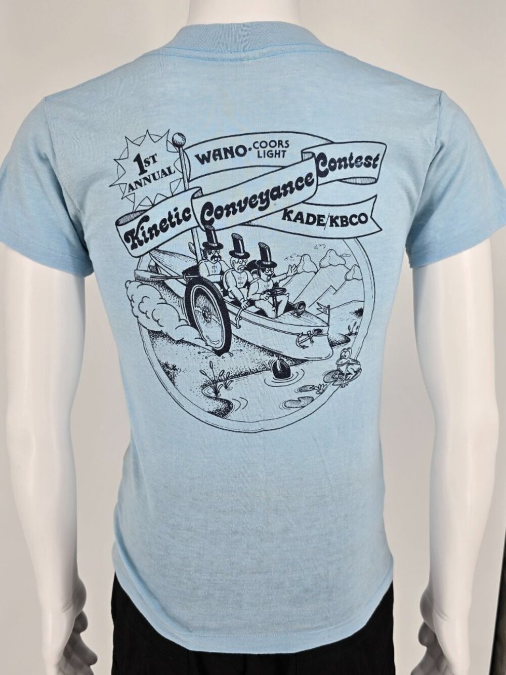 Vintage 1980 Boulder KADE/KBCO 1st Annual Kinetic Conveyance Contest T-Shirt (S)